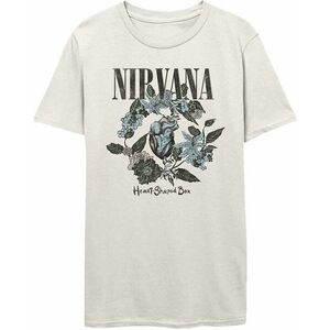 Nirvana Tricou Heart Shape Box Unisex White L imagine