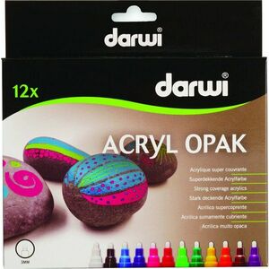 Darwi Acryl Opak Marker Set Set de markere acrilice 12 x 6 ml imagine