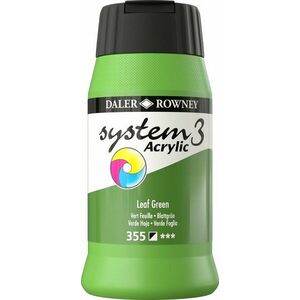 Daler Rowney System3 Vopsea acrilică Leaf Green 500 ml 1 buc imagine