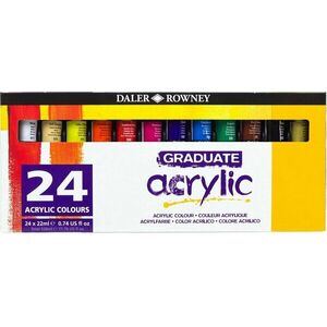 Daler Rowney Graduate Set de vopsele acrilice 24 x 22 ml imagine