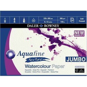 Daler Rowney Aquafine Texture Watercolour Paper Carnete de Schițe Aquafine 22, 9 x 30, 5 cm 300 g imagine