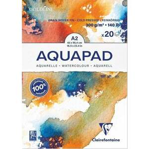 Clairefontaine Goldline Aquapad Glued Pad Carnete de Schițe A2 300 g imagine