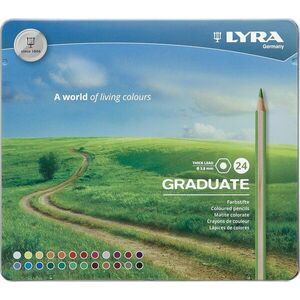 Lyra Graduate Permanent Set creioane colorate 24 buc imagine