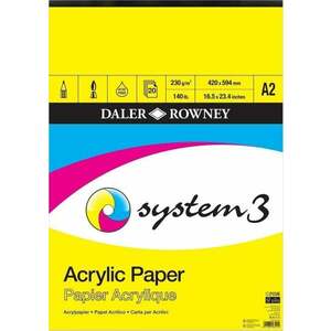 Daler Rowney System3 Acrylic Carnete de Schițe System3 A2 230 g imagine