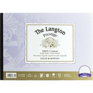 Daler Rowney The Langton Prestige Watercolour Carnete de Schițe 35, 6 x 25, 4 cm 300 g imagine