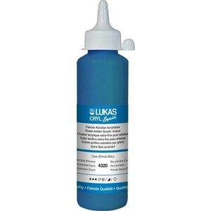 Lukas Cryl Liquid Vopsea acrilică Cyan Blue (Primary) 250 ml 1 buc imagine