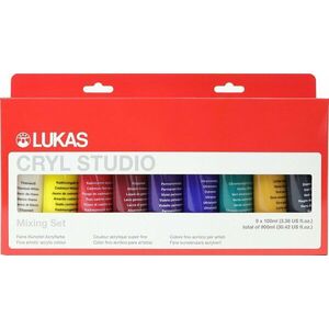 Lukas Cryl Studio Set de vopsele acrilice Mix 2 9 x 100 ml imagine