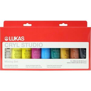 Lukas Cryl Studio Set de vopsele acrilice Mix 1 9 x 100 ml imagine