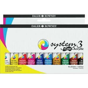 Daler Rowney System3 Set de vopsele acrilice 10 x 29, 5 ml imagine