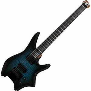 HILS Guitars HN7 NEXT Transparent Blue Burst Chitară Headless imagine