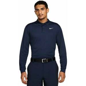 Nike Dri-Fit Victory Solid Mens Long Sleeve Obsidian/White L Tricou polo imagine