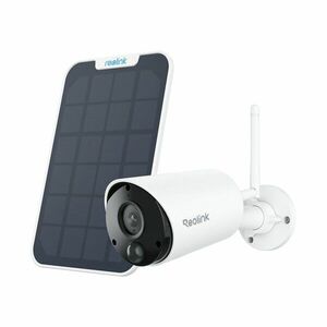 Camera supraveghere exterior wireless WiFi Reolink B320, 3 MP, PIR, IR 10 m, 2.4 GHz, 5200 mAh, microfon si difuzor, sirena, slot card + panou solar USB-C imagine