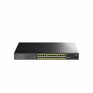 Switch rackabil cu 24 porturi Gigabit Cudy SWITCH-GS1028PS2-CDY, 2x SFP, 52 Gbps, 38.68 Mpps, 8000 MAC, fara management imagine