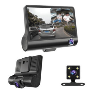 Camera auto tripla Full HD 3 camere fata/spate/interior ecran 4 inch G Senzor imagine