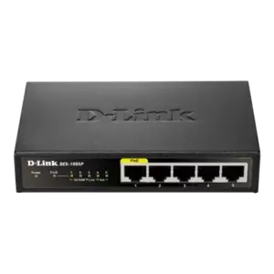 Switch D-Link DES-1005P fara management cu PoE 5x100Mbps-RJ45 (1xPoE+) imagine