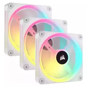 Ventilator / radiator Corsair iCUE Link QX120 RGB Starter Kit Three Fan Pack White imagine