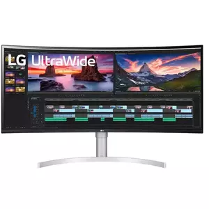 Monitor LED LG 38WN95CP-W 38" Curbat UWUHD 1ms Alb/Argintiu imagine