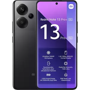 Telefon Mobil Xiaomi Redmi Note 13 Pro+ 5G 256GB Flash 8GB RAM Dual SIM 5G Black imagine