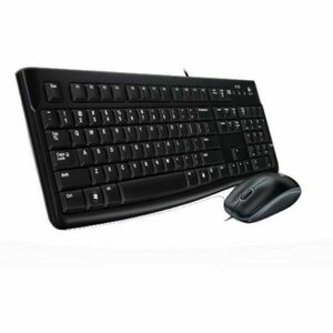 Kit Logitech Wired Desktop MK120, USB 2.0, layout US INTL, Negru imagine