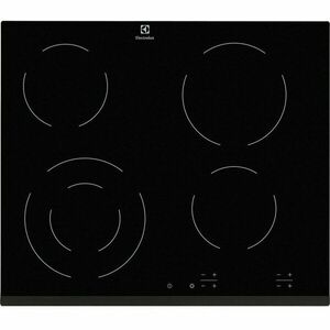 Plita incorporabila vitroceramica Electrolux EHF6241FOK, 4 zone, semnal sonor, sticla neagra imagine