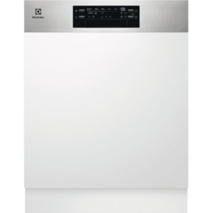 Masina de spalat vase partial incorporabila Electrolux EEM69300IX, 15 seturi, AirDry, Latime 60 cm, 8 programe, Motor Inverter, Sertar tacamuri MaxiFlex, Inox imagine