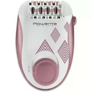 Epilator ROWENTA Skin Spirit EP2910F1, 2 trepte de viteza, 24 pensete, sistem de ghidare, sistem de masaj cu bile, roz imagine