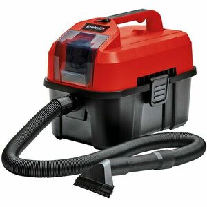 Aspirator umed/uscat pe acumulator Einhell TE-VC 18/10 Li-Solo, 18 V, tehnologia PXC, 10 l capacitate vas, 90 mbar putere aspiratie, 200 cm lungime furtun, duza 2-in-1 spatii inguste/perie, duza2-in-1 tapiterie/universala, fara acumulator/incarcator imagine