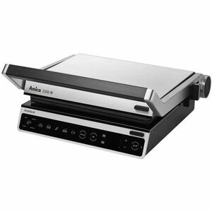 Gratar electric Amica GK 5011 ProfiGrill, 2000 W, 6 programe automate, program manual grill , Inox/Silver imagine