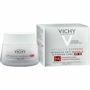 Crema de fata antirid cu acid hialuronic Vichy Liftactiv Supreme SPF 30, pentru toate tipurile de ten, 50 ml imagine