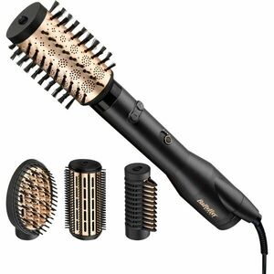 Perie rotativa BaByliss Big Hair Luxe AS970E, 650W + 4 accesorii , Tehnologie Ionica, Invelis ceramic, Jet de aer rece, Negru mat/Auriu imagine