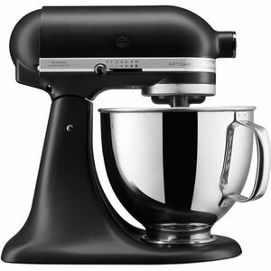 Mixer cu bol KitchenAid Artisan 5KSM125EBM, 300W, 4.8L, Matte Black imagine