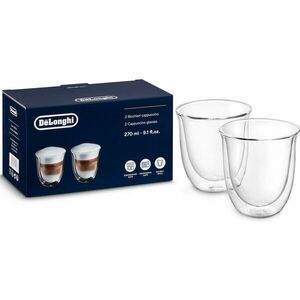 Set 2 pahare pentru cappuccino DeLonghi, 270 ml, DLSC311 imagine