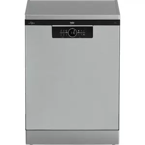 Masina de spalat vase Beko BDFN26530X, 15 seturi, 6 programe, HygieneIntense, SteamGloss, Time Delay, Half Load, Child lock, AutoDoor Opening, Clasa D, 60 cm, Pearl Inox imagine