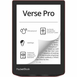 eBook Reader PocketBook Verse Pro PB634, ecran tactil 6.0 E Ink Carta™ 1200, 300dpi, 16GB, SMARTlight, G-sensor, WiFi&Bluetooth, Passion Red imagine