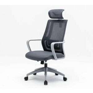 Scaun Office SERIOUX Shark SRX-OC01-FA-G, Material textil, maxim 130kg, Gray imagine