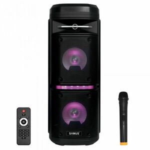 Boxa portabila Samus Ibiza 6.5, 70W, Radio, Bluetooth, Microfon, Telecomanda, Negru imagine