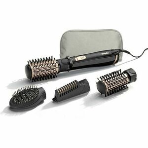 Perie rotativa Babyliss Flawless Hair AS964ROE, 1000 W, invelis ceramic, functie ionica, 2 trepete de temperatura, 4 accesorii , negru imagine