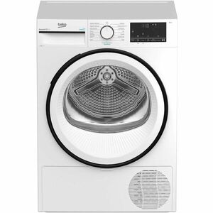 Uscator de rufe Beko B3T43230, Pompa de caldura, 9 kg, 15 programe, Clasa A++, Motor Inverter, OptiSense, Aquawave, Hygienic Refresh, Alb imagine