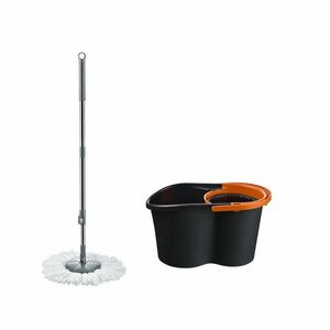 Set curatenie VN-PP-16BO mop rotativ si galeata, Negru, Jumbo Magic imagine