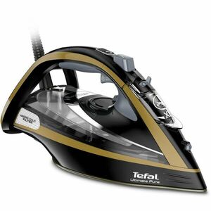 Fier de calcat cu abur Tefal Ultimate Pure FV9847E0, 3200W, abur 260g/min, 350ml, colector anticalcar, oprire automata, Negru/auriu imagine