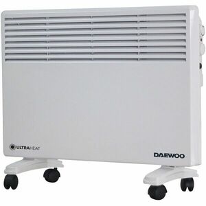 Convector electric Daewoo DPH1500W, 1500 W, 2 trepte de putere, Protectie la supraincalzire, Termostat reglabil, Indicator luminos , Alb imagine