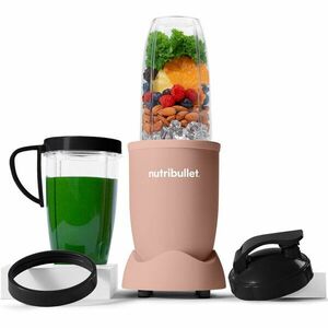 Blender Nutribullet Pro Mineral NB907MACL, 900 W, 1 viteza, 5 accesorii, cupe de 710 ml si 946 ml, capac To-Go, roz imagine