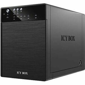 Carcasa externa HDD Icy Box 4 x 3.5 SATA pentru USB 3.0, eSATA, JBOD, negru imagine