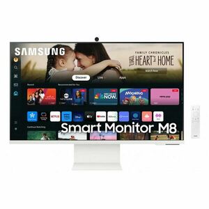 Monitor Samsung, TV Experience, LS32DM801UUXDU, Smart, 32, 4ms, 4K UHD, Alb, AI imagine