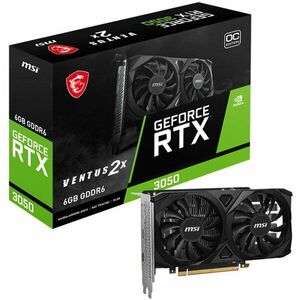 Placa video MSI GeForce RTX 3050 VENTUS 2X E 6G OC, GDDR6, 96-bit, Negru imagine