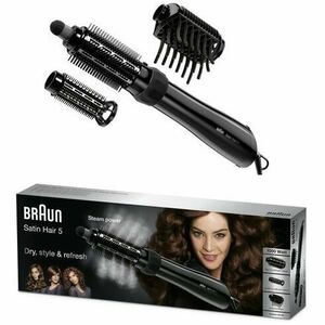 Perie cu aer cald Braun Satin Hair 5 AS530, 1000 W, 3 viteze, Negru imagine