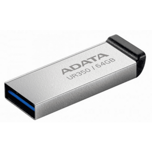 Memorie USB ADATA UR350 metalic, 64GB, USB 3.2, argintiu/negru imagine