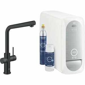 BATERIE BUCATARIE GROHE BLUE HOME TIP L STARTER KIT NEW BLACK VELVET imagine