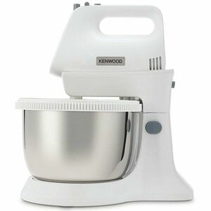 Mixer cu bol Kenwood Chefette Lite HMP34.A0WH, 450W, bol inox rotativ 3, 4L, 5 viteze+Pulse, alb/ argintiu imagine