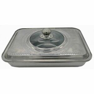 TAVA CUPTOR CU CAPAC, INOX , 35x26x7 CM imagine